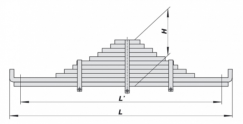купить Рессора задняя (на 65115) 15т. (16 листов) / АО "ЧМЗ" г.Чусовой